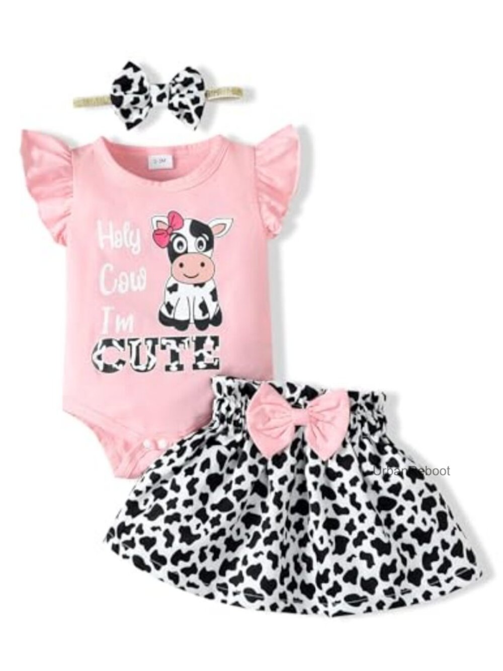 Newborn Infant Baby Girl Cotton Dress Set Sleeveless Romper Skirt Outfit
